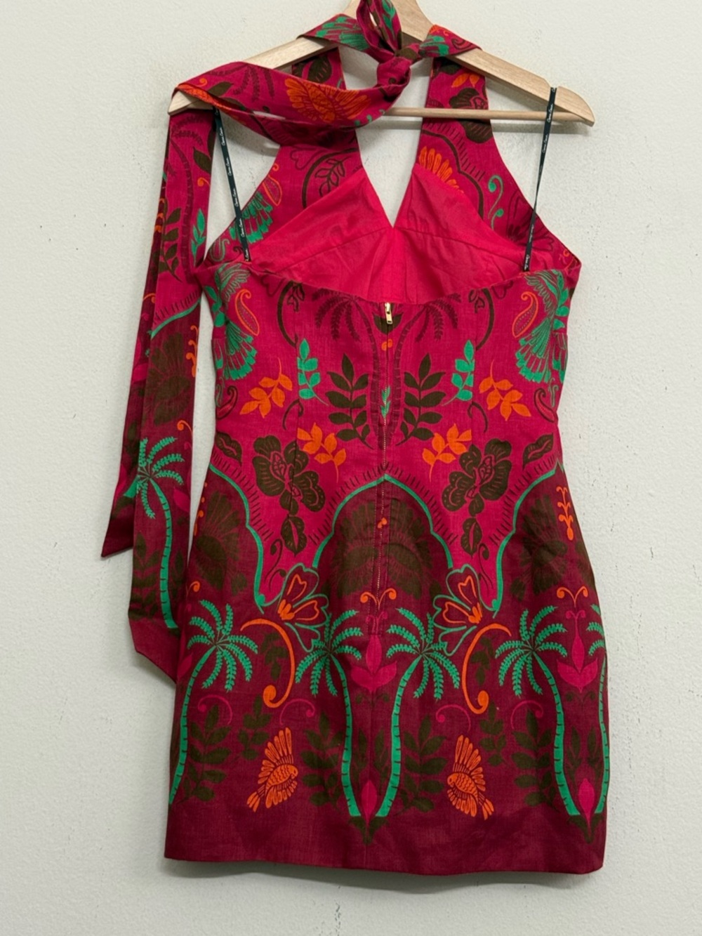 NWT Cara Cara Perla Halter Tropical Mini Dress Sanibel Island Pink Size 8 - Picture 14 of 16